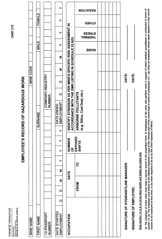 Form DMR276