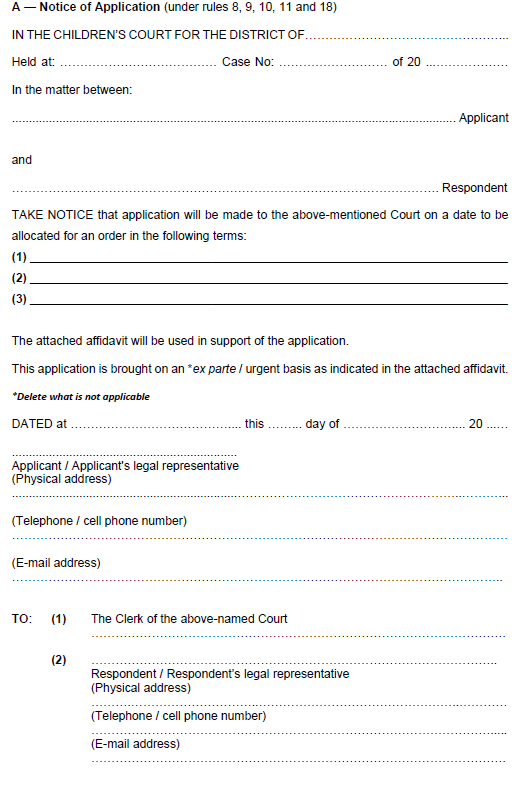 R7142 Form A Notice of Application